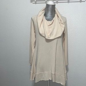 Soft surroundings cream top blouse‎ sweater tunic XS